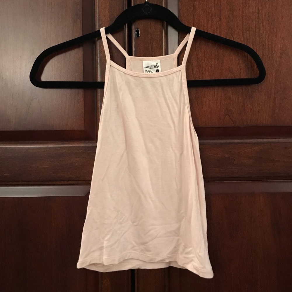 Light pink high neck tank